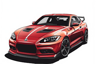 make amazing vector car portrait form your car
