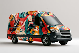 attractive car wrap design and vehicle wrap design