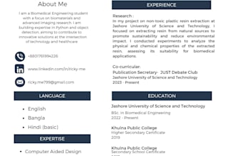 write a professional ats optimized resume and CV