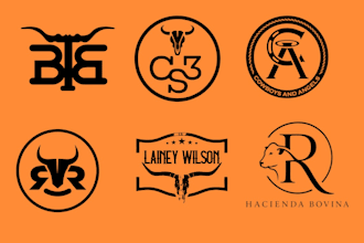 design western cattle brand design and ranch logo