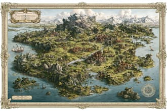 design a professional fantasy or historical map