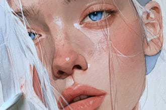 draw outstanding watercolor portrait