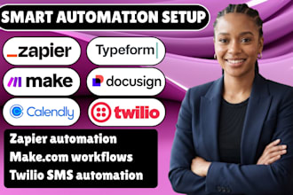 integrate zapier make twilio docusign calndly stripe typeform jotform automation