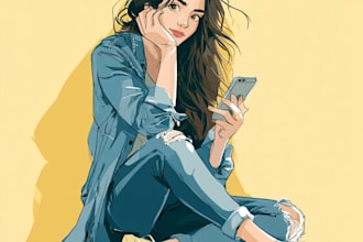 draw cartoon style illustration