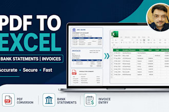 convert bank statements, invoices and PDF files to excel