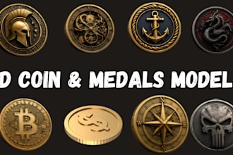sculpt printable coin 3d model stl file medals logo bas relief 3d file nft coin