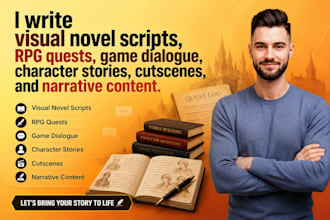 visual novel writer rpg story designer dialogue interactive novel horror writer