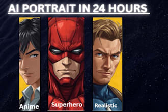 create ai anime, marvel, oil painting portrait