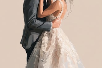 draw couple portrait illustration
