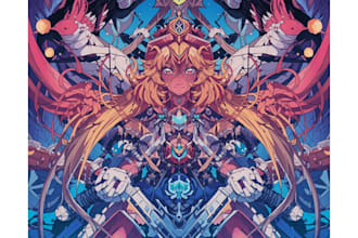 design stunning anime album cover art