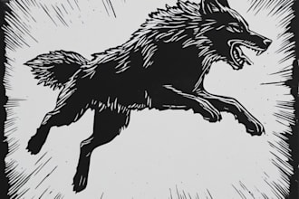 create a linocut illustration