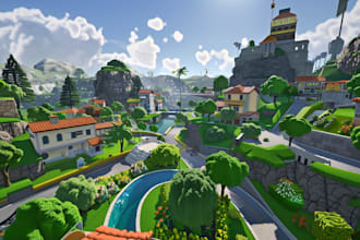 design roblox map, city map, model roblox level design, roblox game environment
