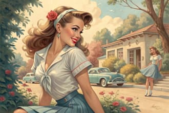 draw a pin up girl and pin up girl