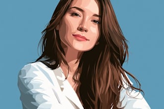 create cartoon vector portrait from photo