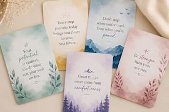design inspirational card deck motivational card 3d box mockup design card game
