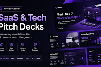 design ai startup pitch deck saas investor deck tech fundraising, product deck