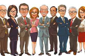 draw family caricature portraits, caricature cartoon photo