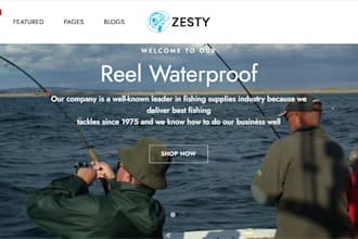 create fishing and hunting fishing online shop website