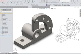 design mechanical parts, solidwork, technical drawings, 3d printable parts
