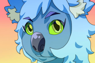 draw silly furry headshots