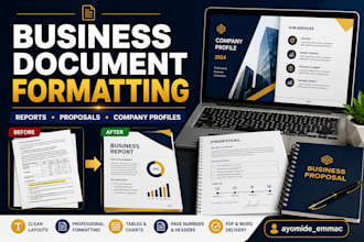 professionally format business documents, reports and proposals