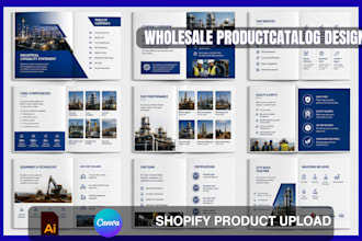 design industrial capability brochure, technical data sheet and b2b catalog