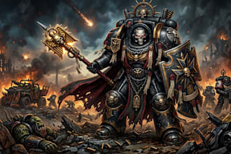 made a warhammer 40k character depending on your concept