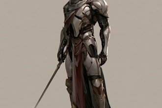 draw a realistic character concept art