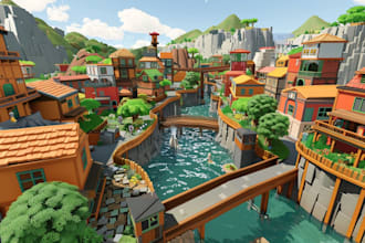 build high quality low poly roblox maps for you