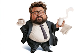 illustrate a hilarious political cartoon caricature for you