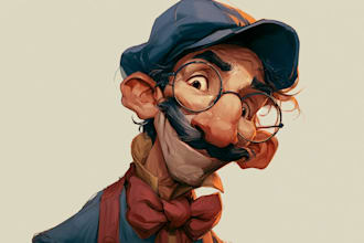 design caricature logo cartoon portrait