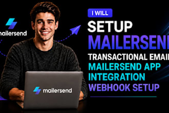 setup mailersend transactional email mailersend app integration webhook setup