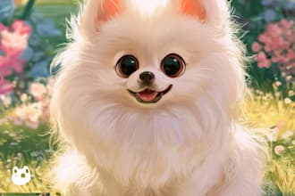 pet portrait into cute disney style