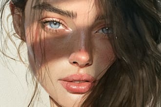 watercolor portrait painting, photo to watercolor portrait