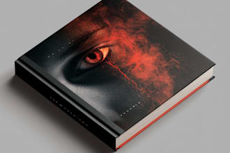 create a cinematic horror and thriller book cover