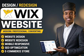 design a responsive wix website or wix website redesign