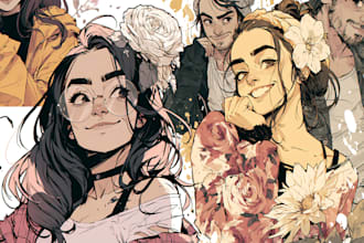 draw custom digital art illustrations