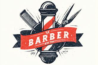 design vintage logo with hand drawn illustration