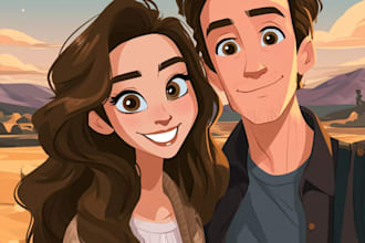 design a disney cartoon illustration