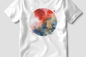 design trendy watercolor t shirt and custom graphic shirt design