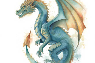 design watercolor dragons include t shirt design