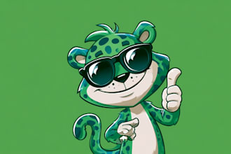 paint business logo, mascot, and cartoon character