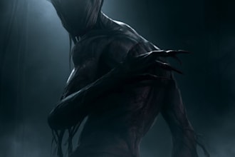 design dark fantasy creatures, demons and monster