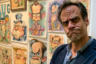 create a political cartoon art