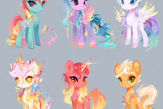 create a cute custom pony character illustration for you