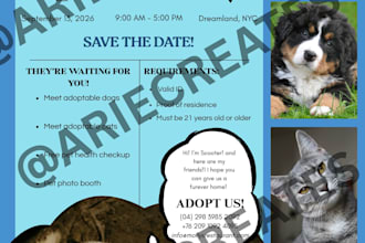 make you customized layout designs for your needed events
