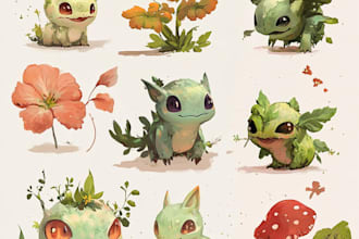 draw fakemon or pokemon art, pokemon trainer anime