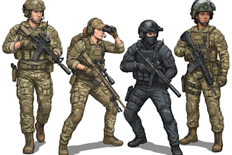 draw military themed illustrations
