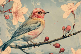 draw artwork with vintage illustration style
