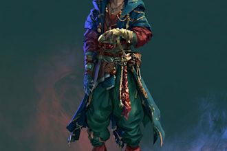 draw character art and dnd character art illustration